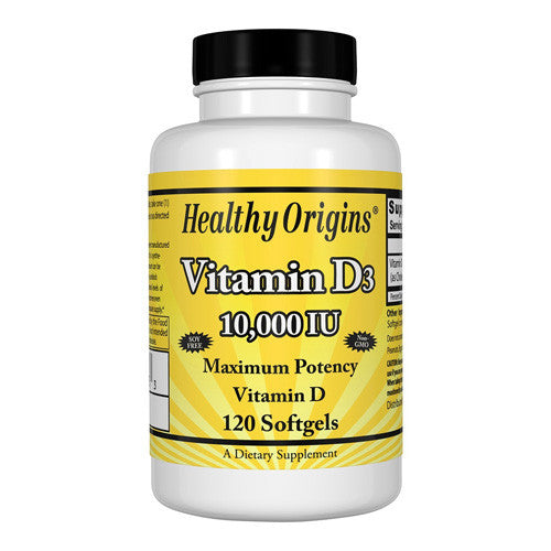 Healthy Origins Vitamin D3 10000 IU Softgels, 120 Ea